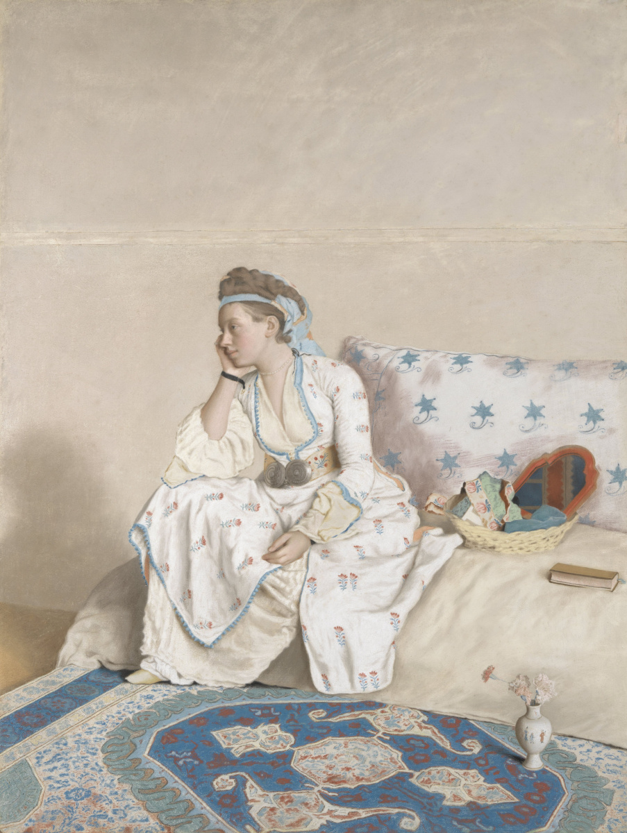 Jean-Etienne Liotard. Portrait of Marie Fargues, the artist's wife, in Turkish costume