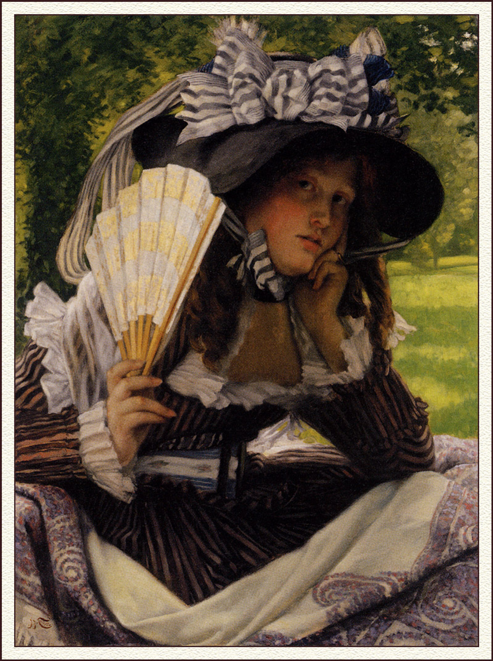 Girl with a fan by James Tissot History Analysis Facts Arthive