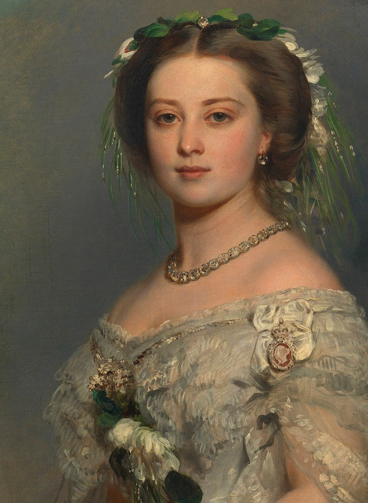 Franz Xaver Winterhalter. Royal Princess Victoria, later Empress Frederick of Germany. Fragment
