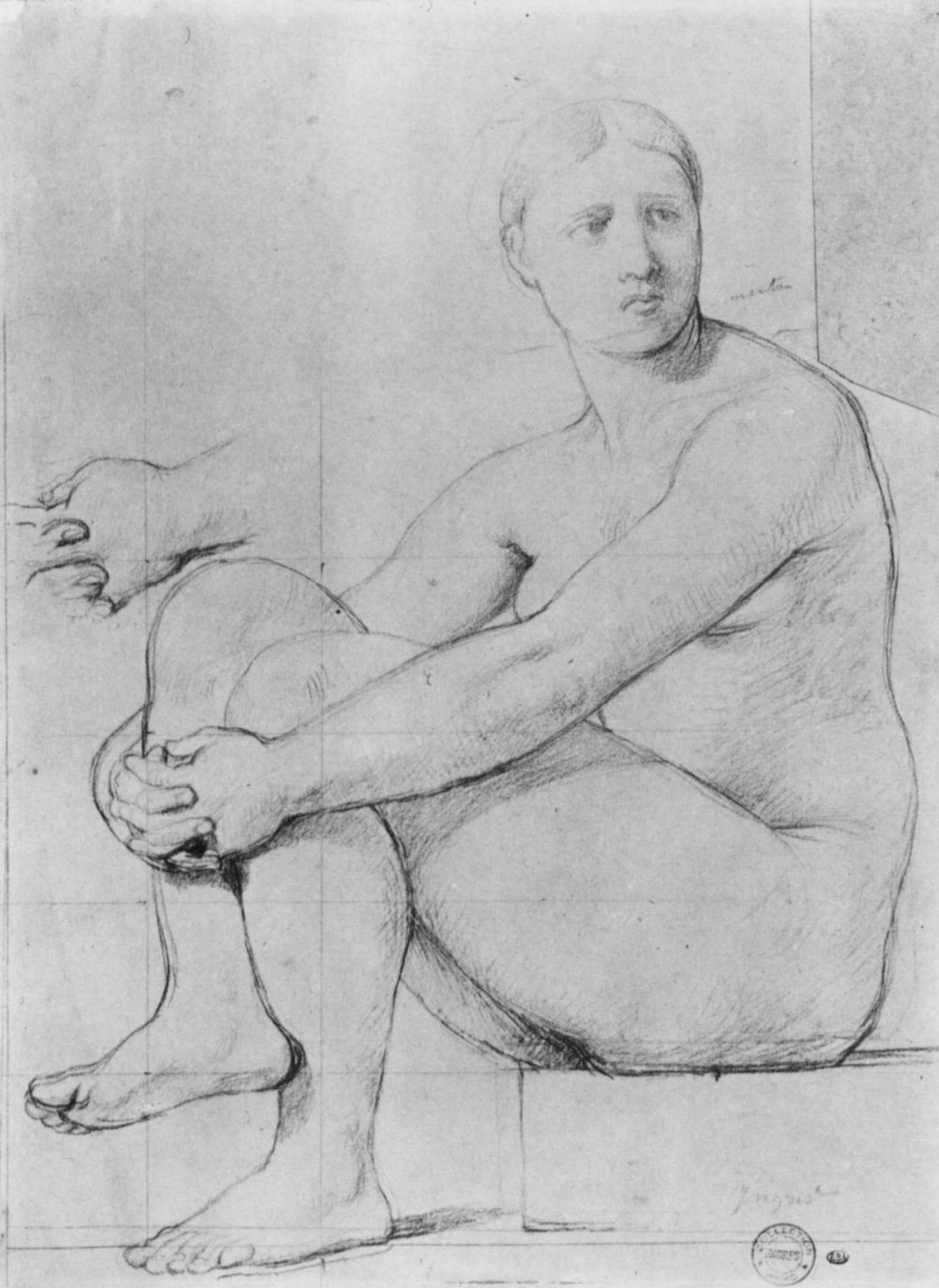 Jean Auguste Dominique Ingres Study of a model for Illion, 1827, 21×31 cm:  Descripción de la obra | Arthive