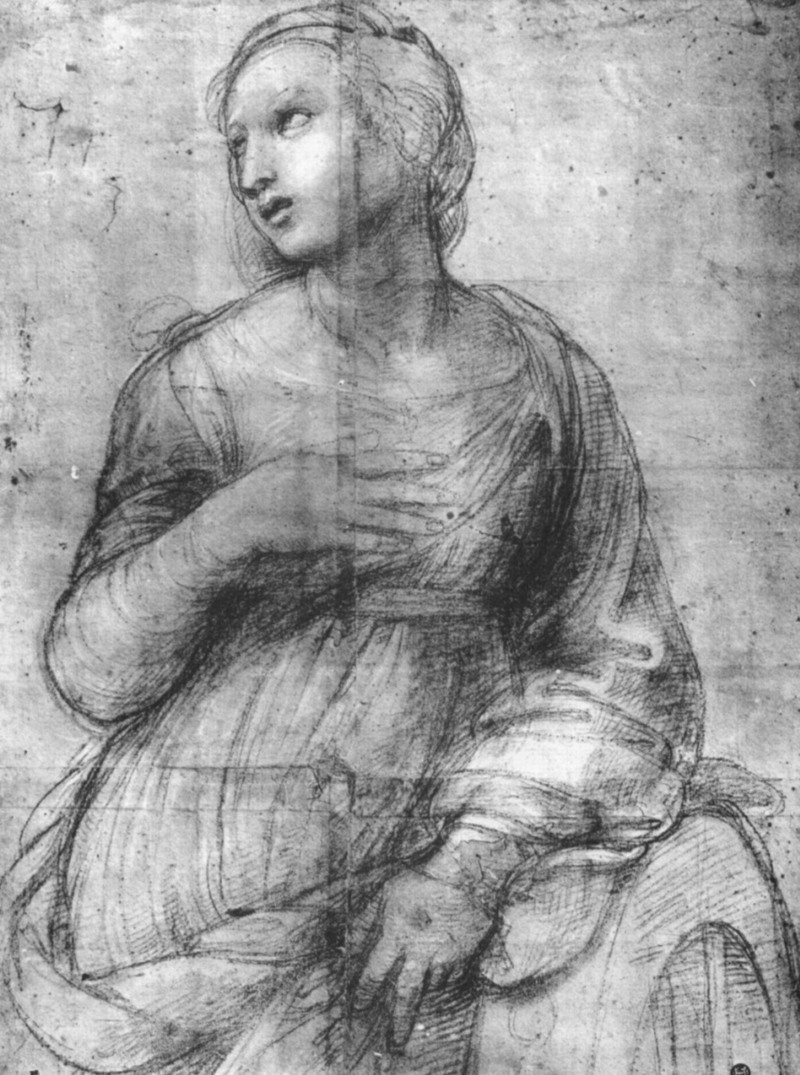 Raphael Sanzio. Saint Catherine Of Alexandria. Sketch
