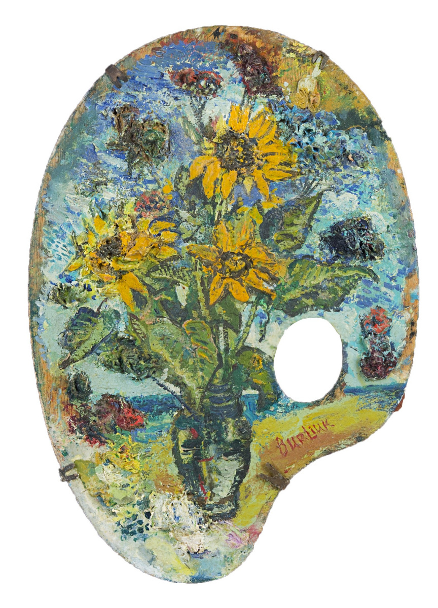 David Davidovich Burliuk. Landscape with sunflowers