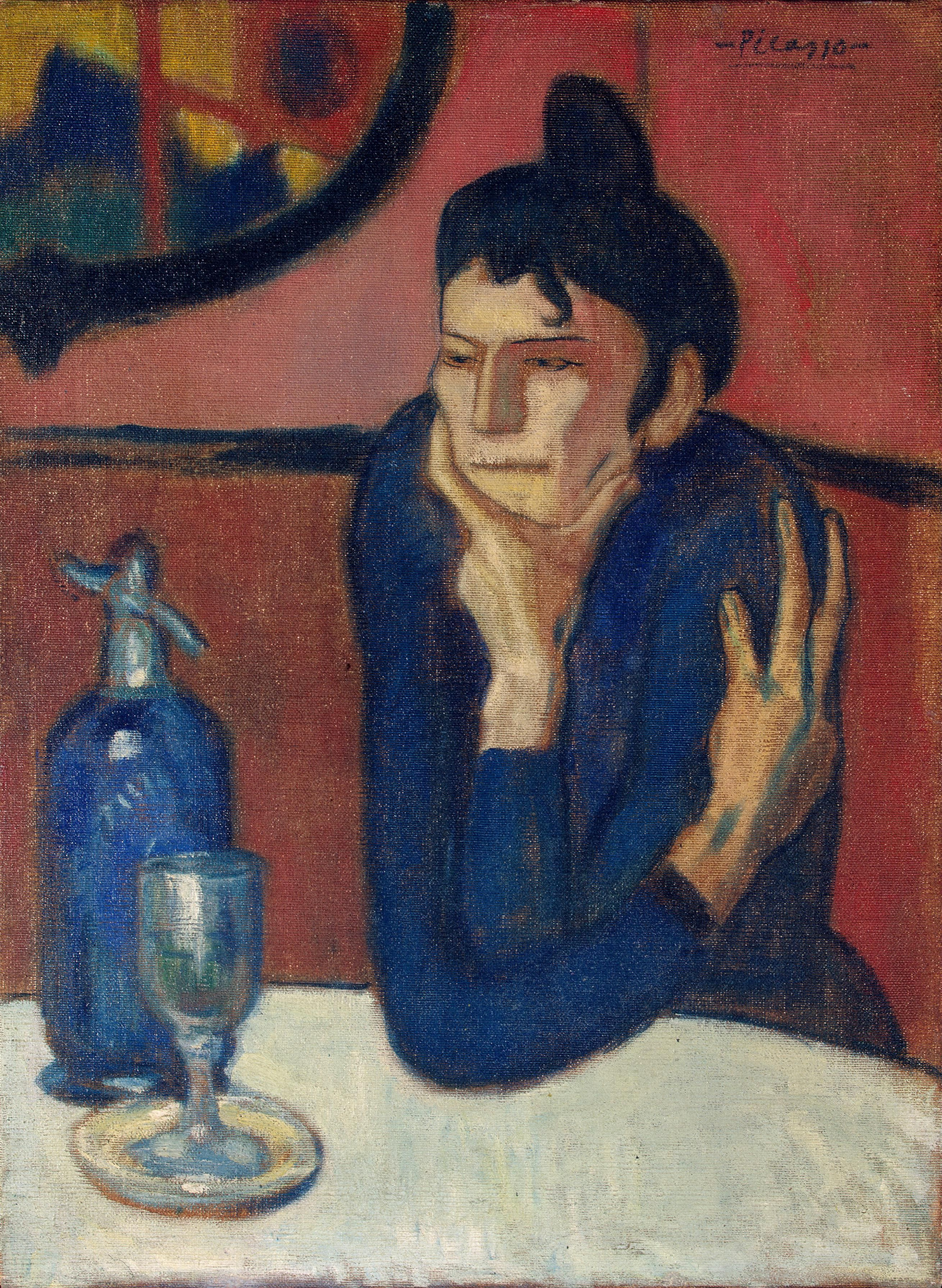 woman drinking absinthe painting