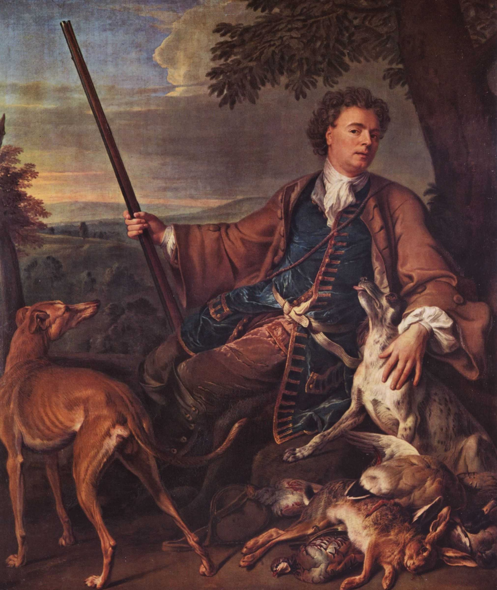 Francois Deporte. Self-portrait in the dress of the hunter
