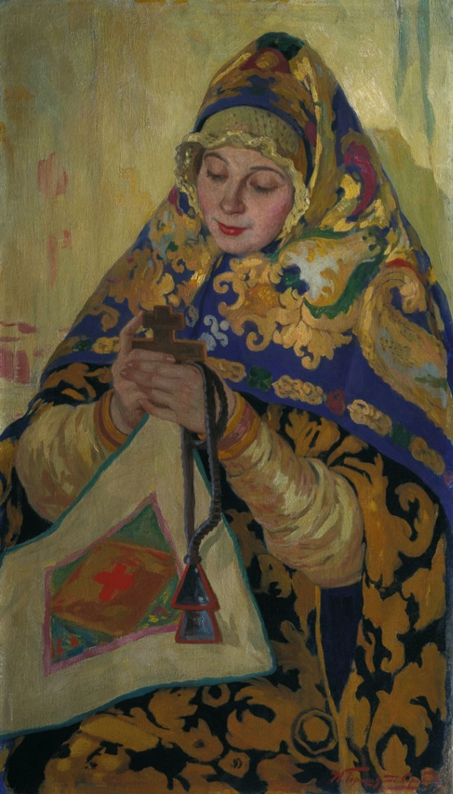 Ivan Goryushkin-Sorokopudov. Девушка в вологодском костюме