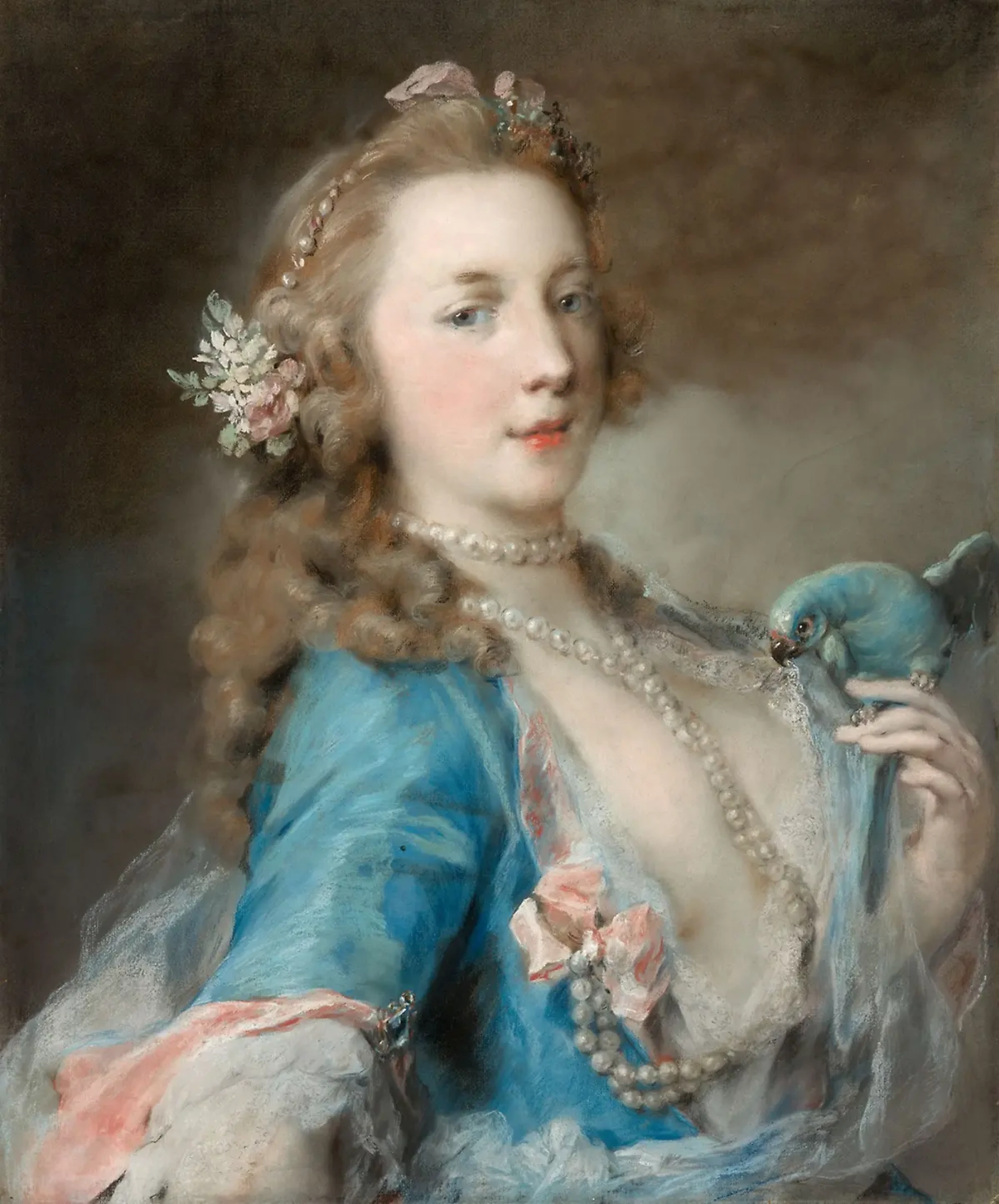 Rosalba Carriera, a Lady with a parrot, Art Institute of Chicago, Chicago, USA, 1730.