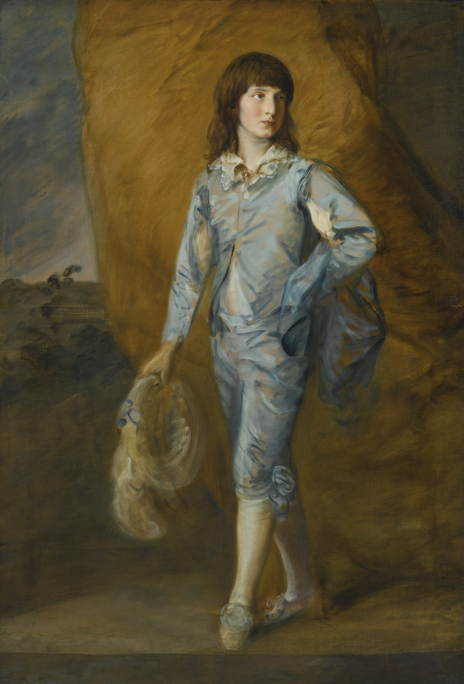 Томас Гейнсборо - Юный паж в голубом (Голубой паж), 1761, 113×166 см:  Описание произведения | Артхив