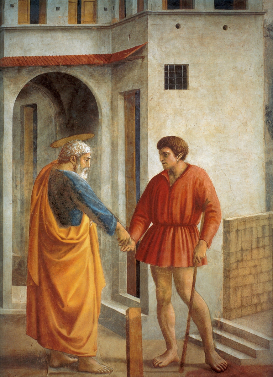 Tommaso Masaccio. Miracle with a statir (Payment of taxes). Fragment: a tax collector