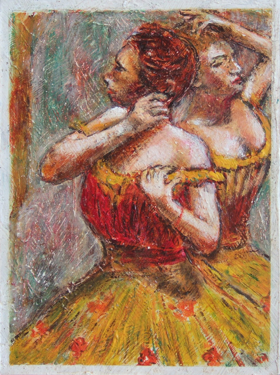 Andrey Harlanov. Copy: Degas - Two Dancers 1898-99 charcoal and pastel on paper 49x36cm