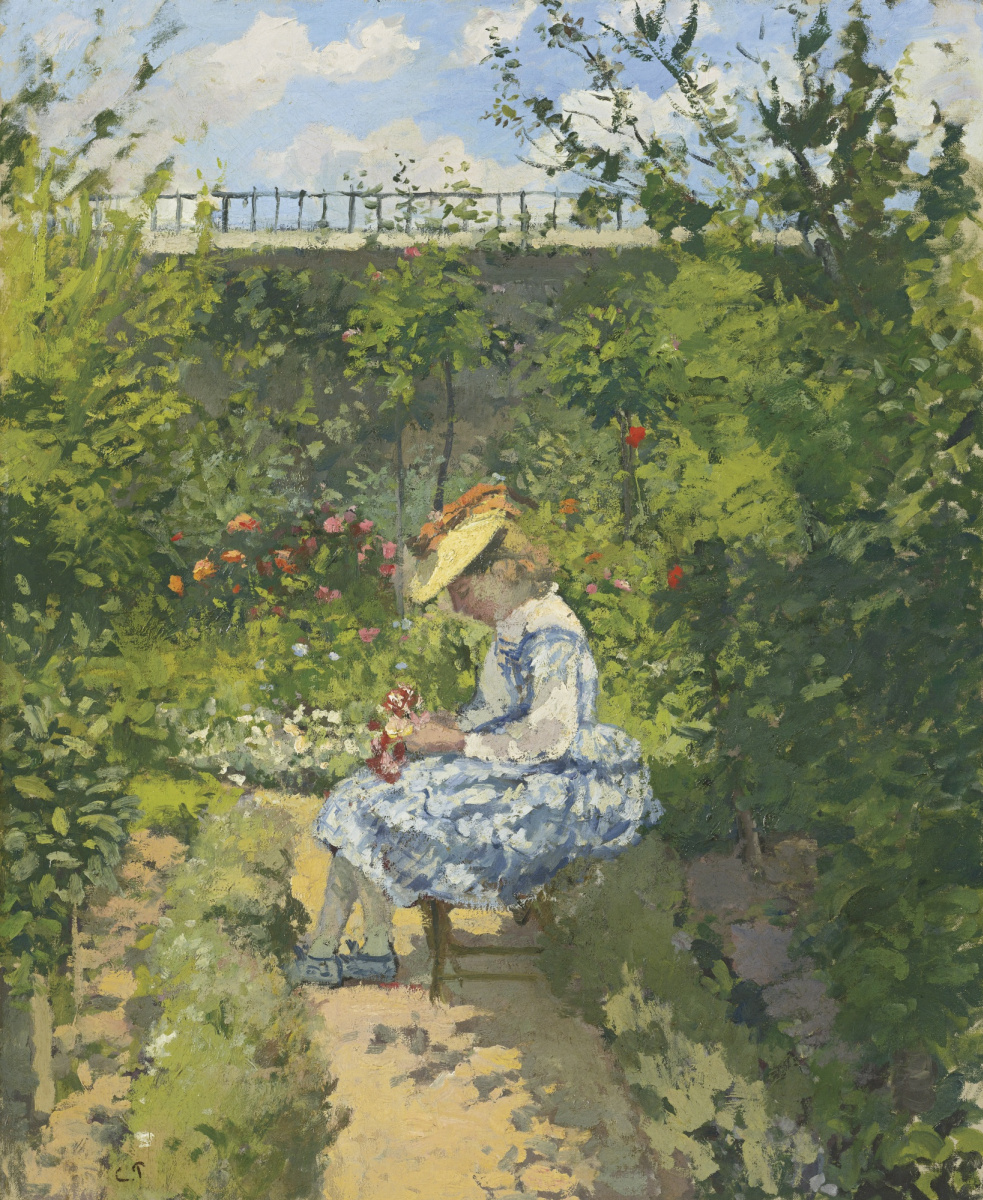 Jeanne Pissarro Dite Minette, Assise Au Jardin, Pontoise, 1872, 60×73 ...