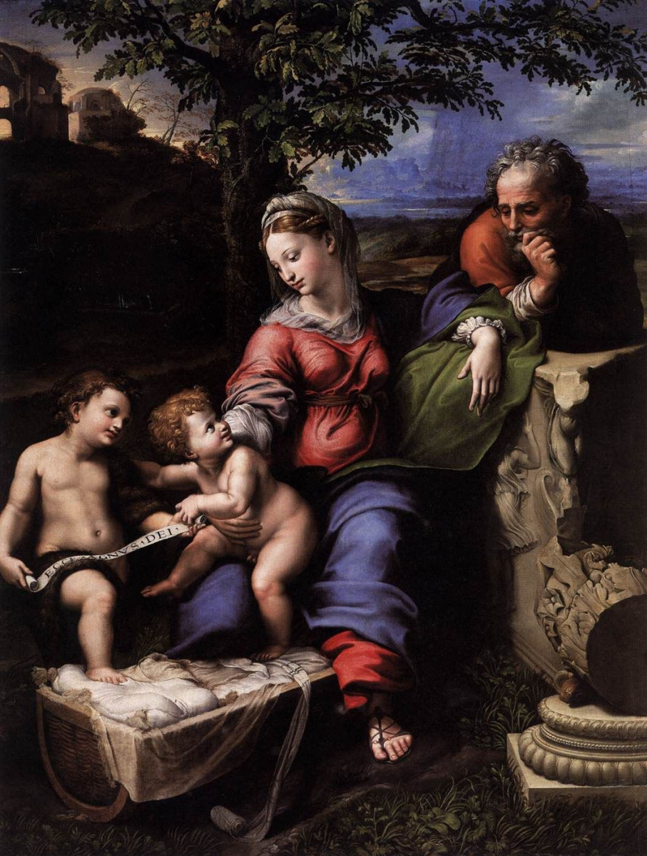 Raphael Santi. Heilige Familie unter der Eiche (Madonna unter der Eiche)