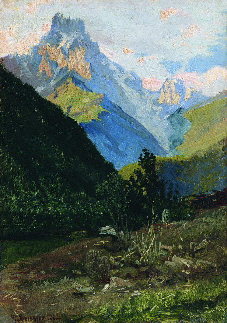 Nikolay Aleksandrovich Yaroshenko. Mount Ugba in Svaneti. 1882