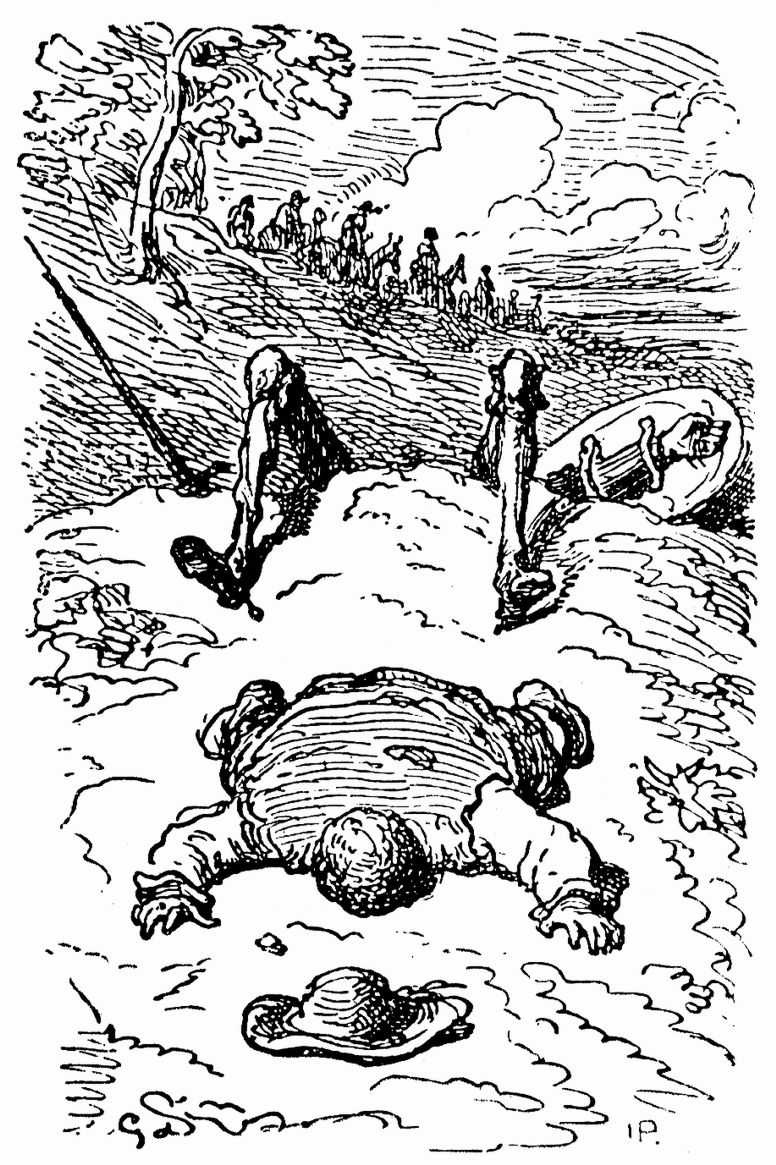 Paul Gustave Dore. Illustration for Cervantes' novel Don Quixote