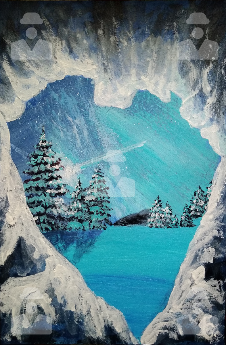 Art-Teodor Gallery. Acrylic painting Frosty morning