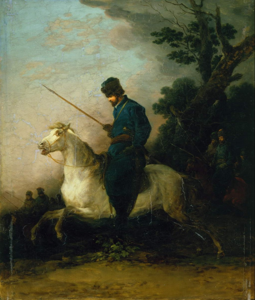 Alexander Osipovich Orlovsky Russia 1777 -1832. Cossack with a pike on horseback