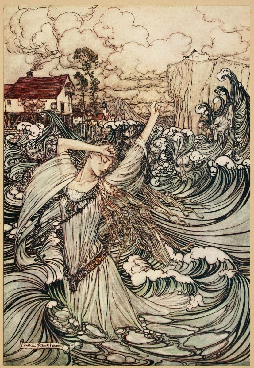Arthur Rackham. Illustration for the tale "Undine"