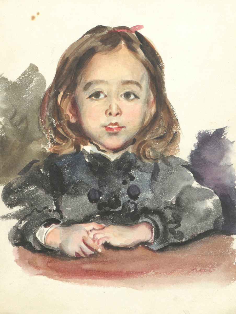 Alfred Dehodencq. Portrait of Marie, the artist's daughter