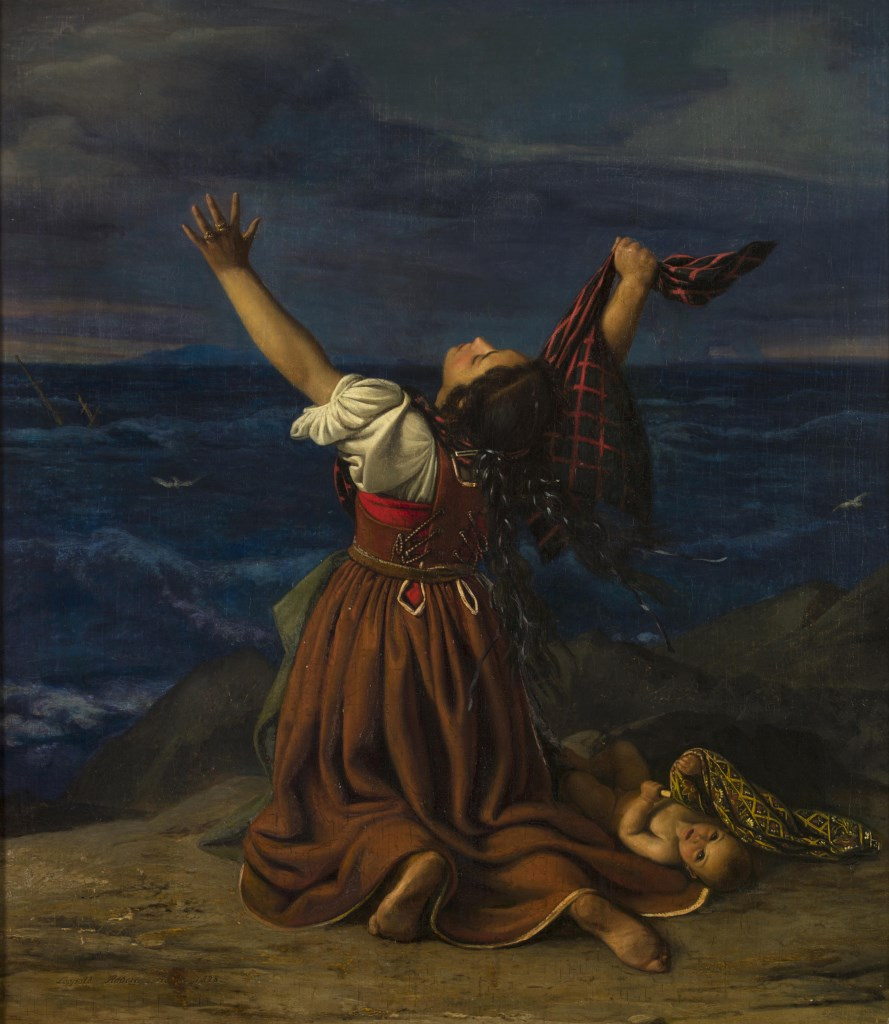 Louis Léopold Robert. Wife of Ischia in despair over her husband's shipwreck