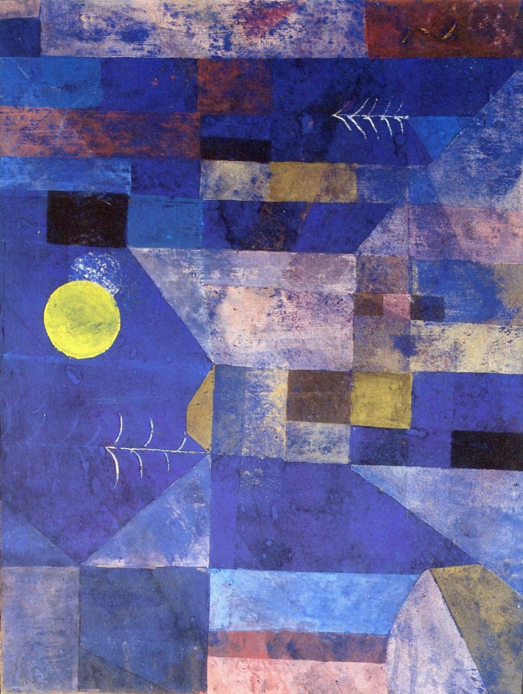 Paul Klee 月光, 1919, 24×18 厘米：作品描述| Arthive