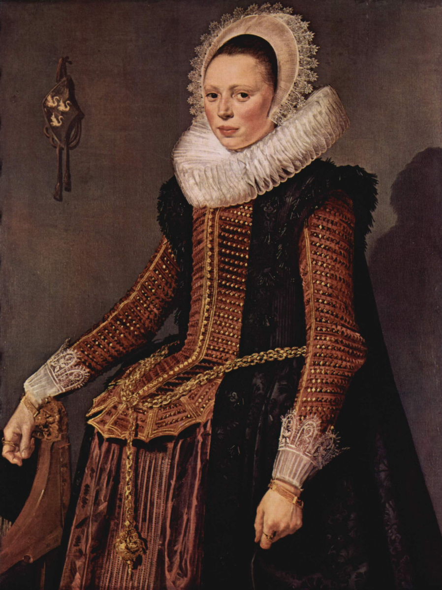 Frans Hals. Portrait of woman in lace collar and cap