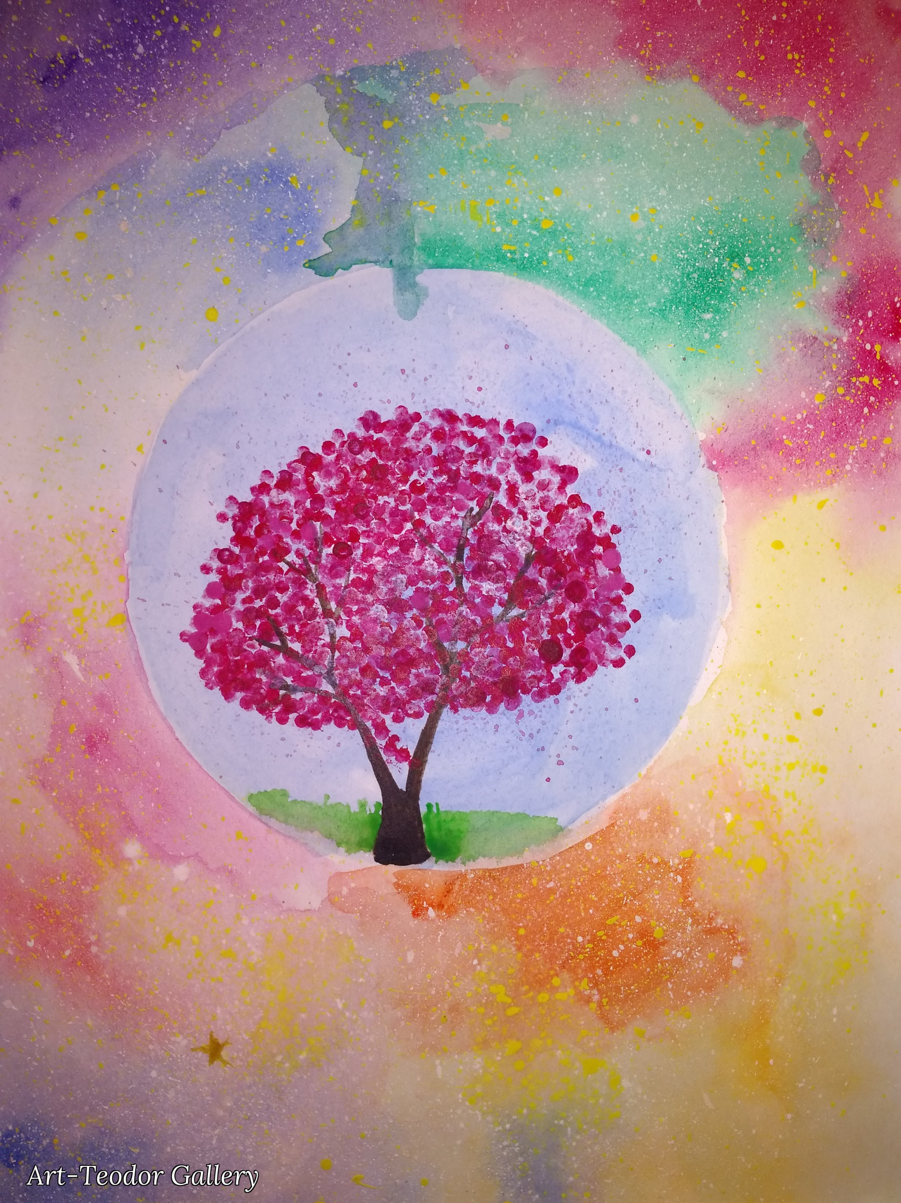 Модульные картины «Сакура, вишня, яблоня, сирень»