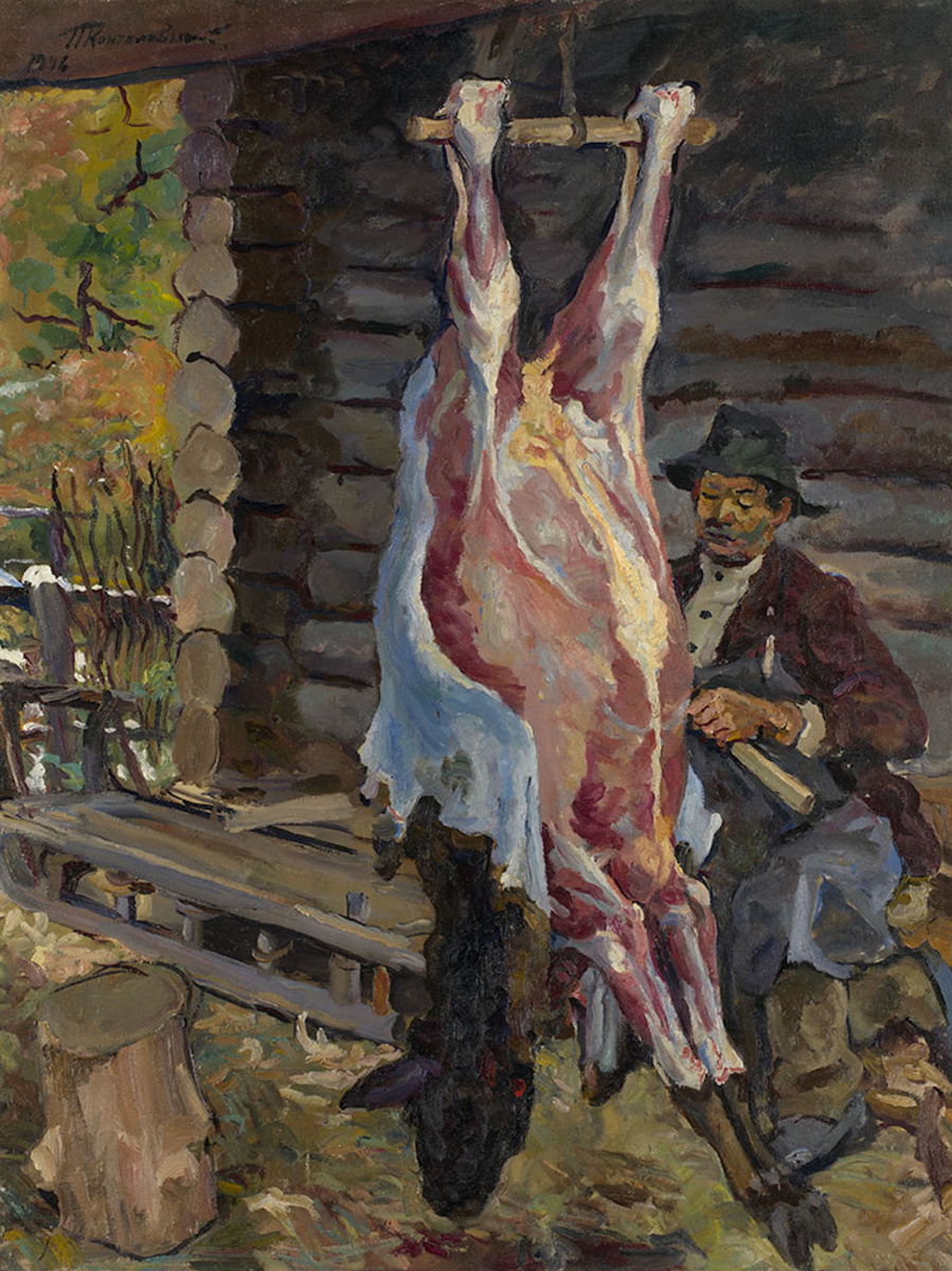 Petr Petrovich Konchalovsky. The carcass of a calf