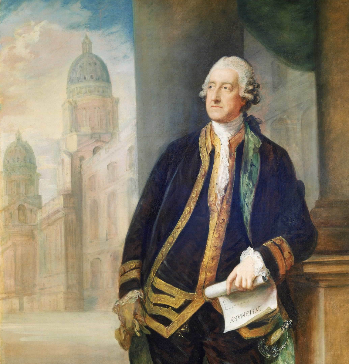 Thomas Gainsborough. John Montagu, 4th Earl of Sandwich, 1st Lord of the Admiralty. Fragment
