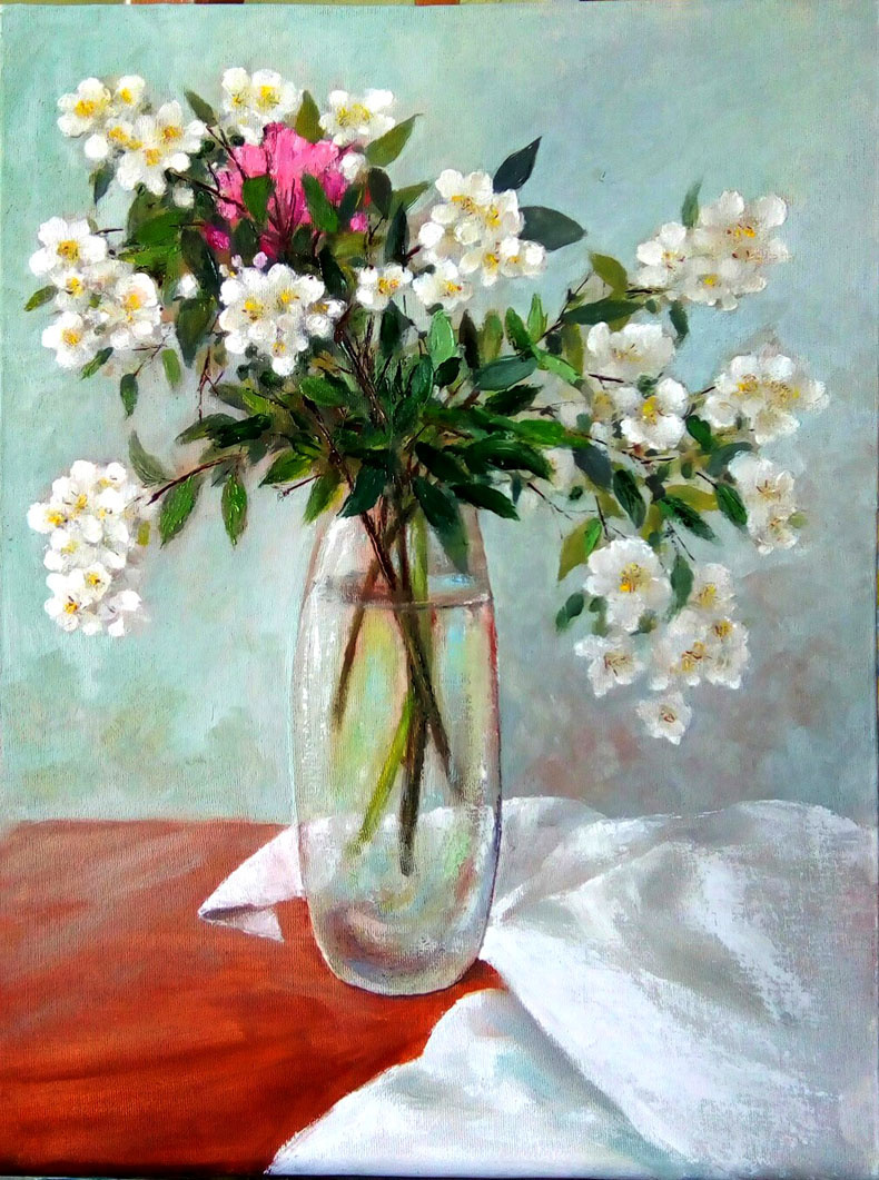 Marina Vladimirovna Patrikeeva. Sprigs of Blooming Jasmine