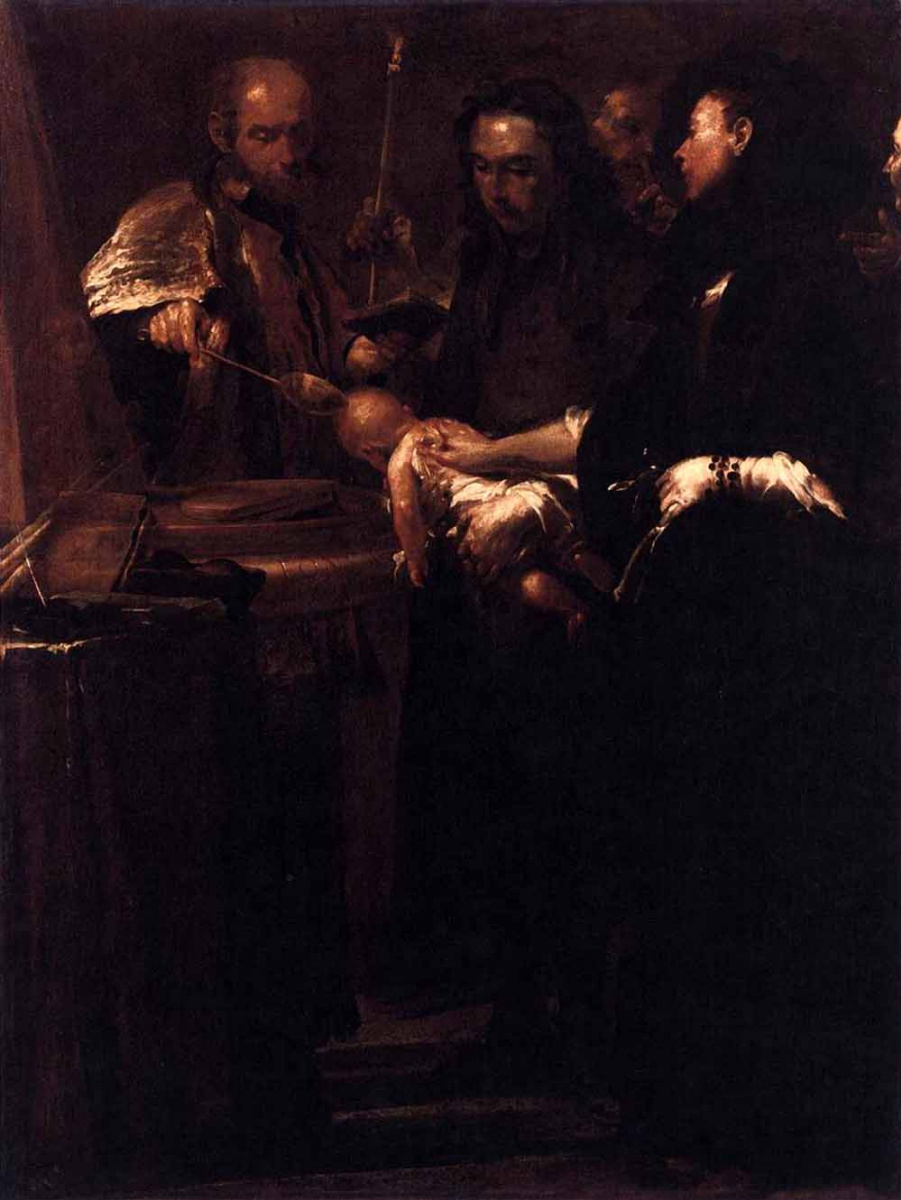 Giuseppe Maria Crespi. Baptism. From the series "Seven sacraments"