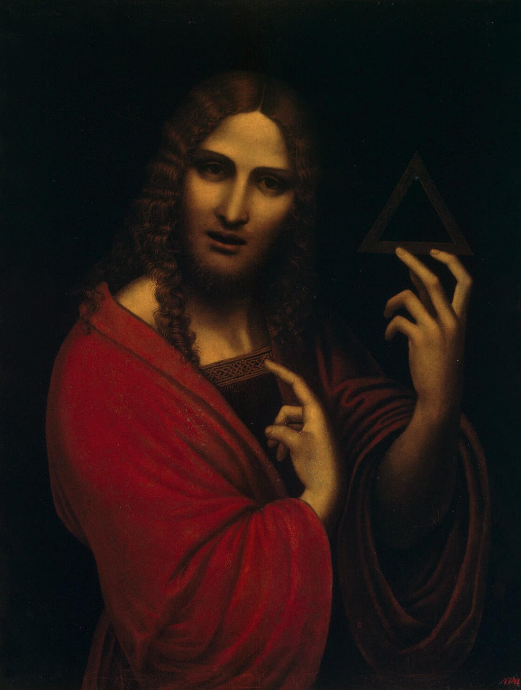 Jampetrino. Christ with the symbol of the Trinity