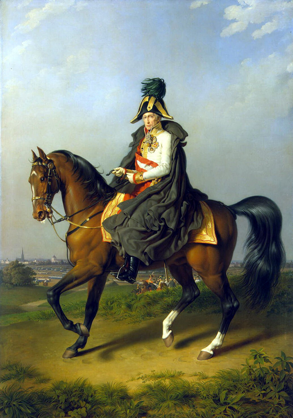 Peter Johann Kraft. Portrait of Francis I on horseback
