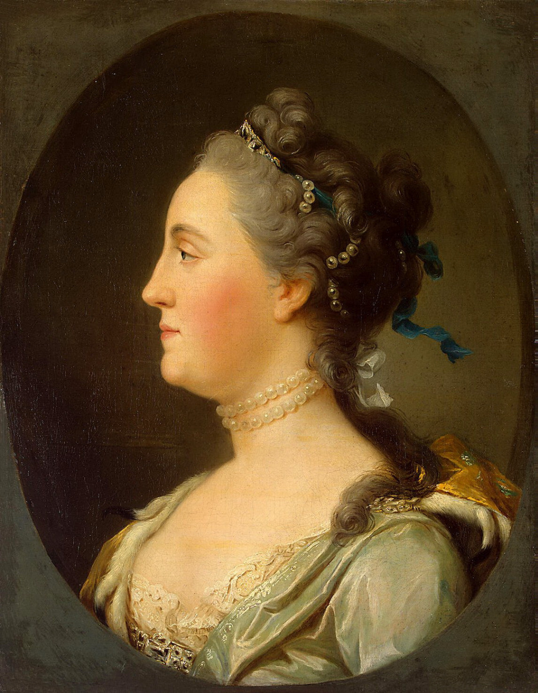 Virgilius Eriksen. Portrait of Catherine II in profile