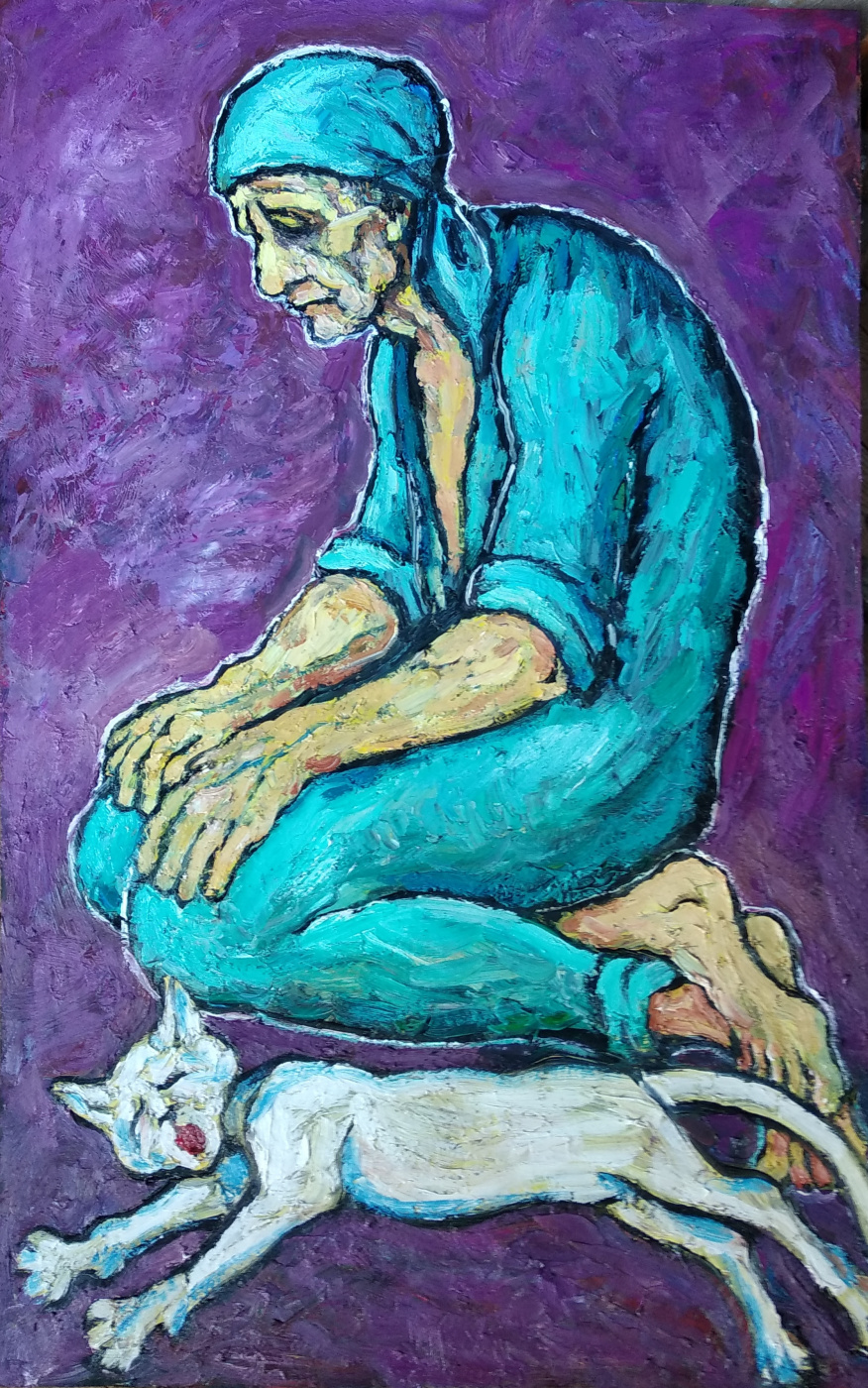 Painter Anna Yaguzhinskaya -Artist. The cat's dead