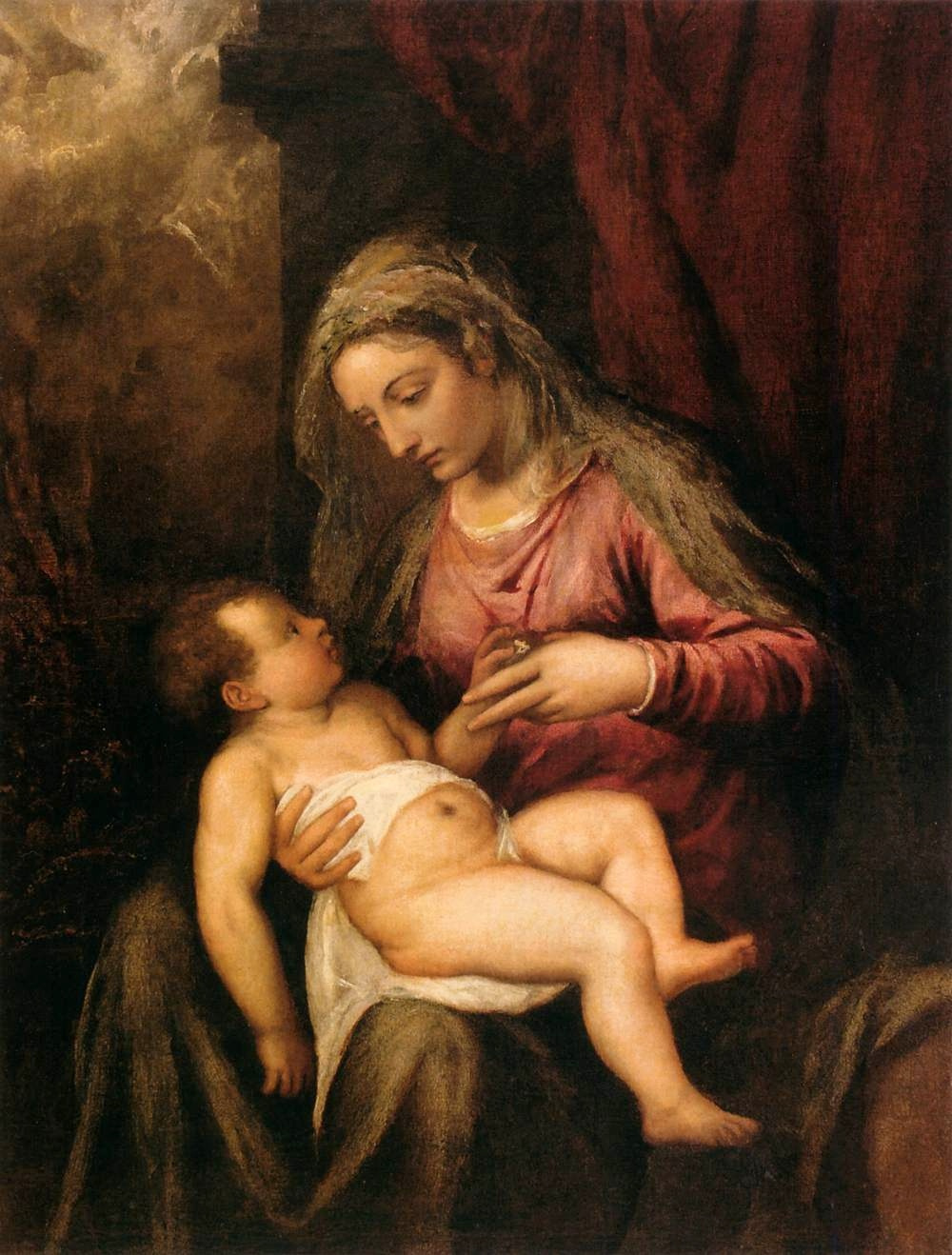 Titian Vecelli. The Madonna and child