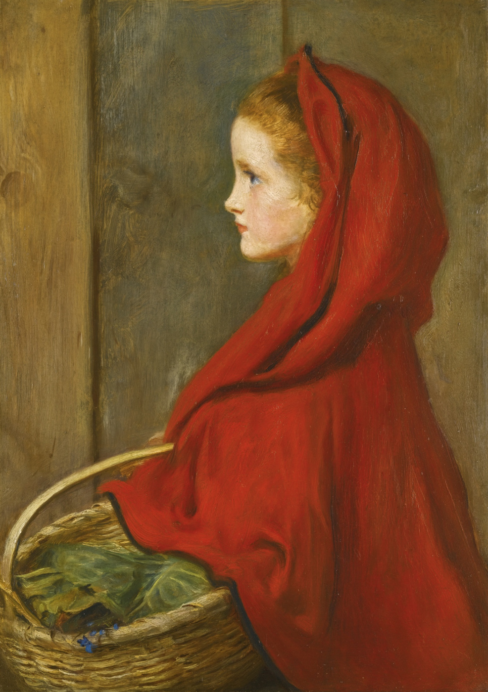 John Everett Millais. Red riding hood. A Portrait of Effie Millais, the artist's daughter