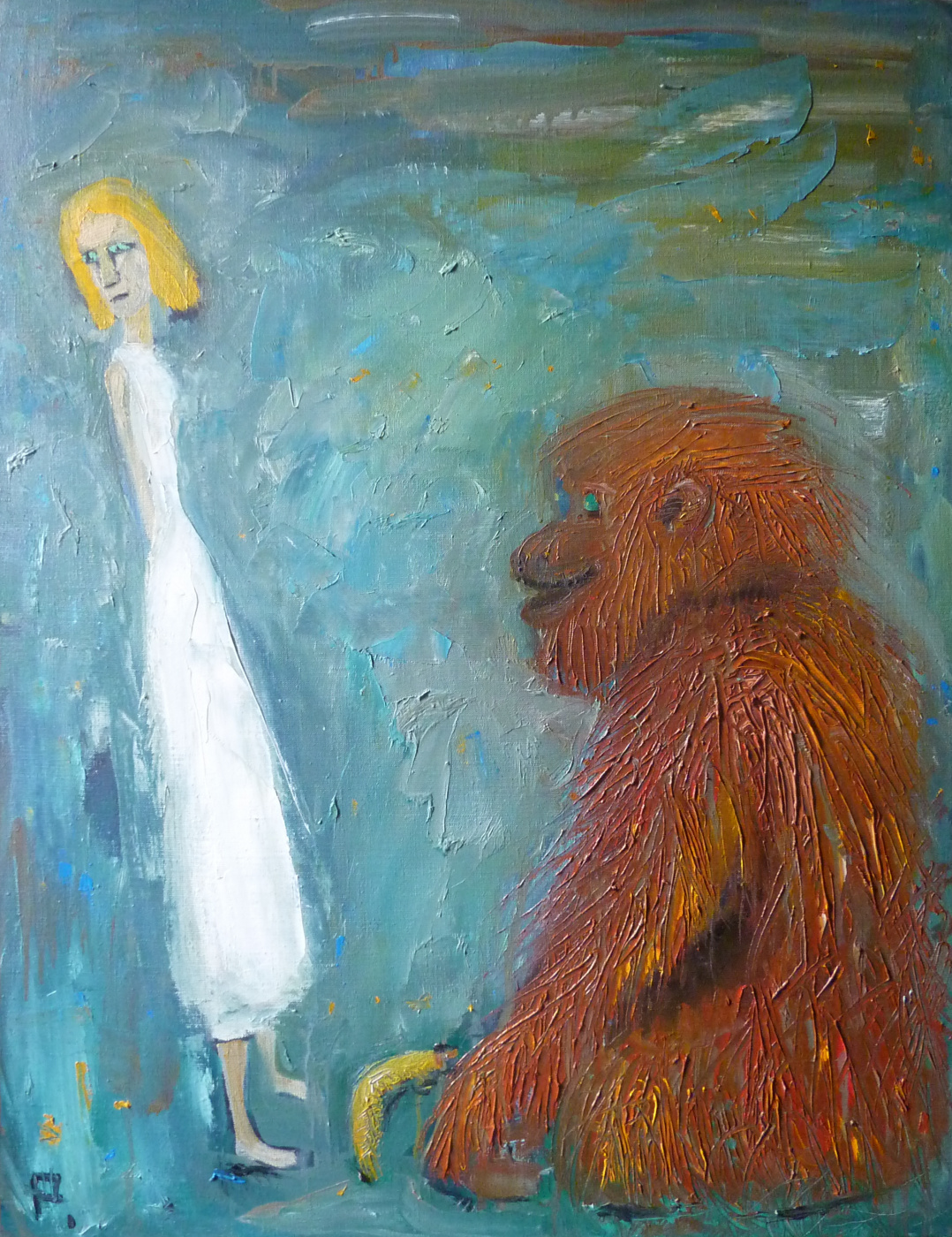 Svyatoslav Svyatoslav Ryabkin Ryabkin. Girl and monkey Girl and monkey