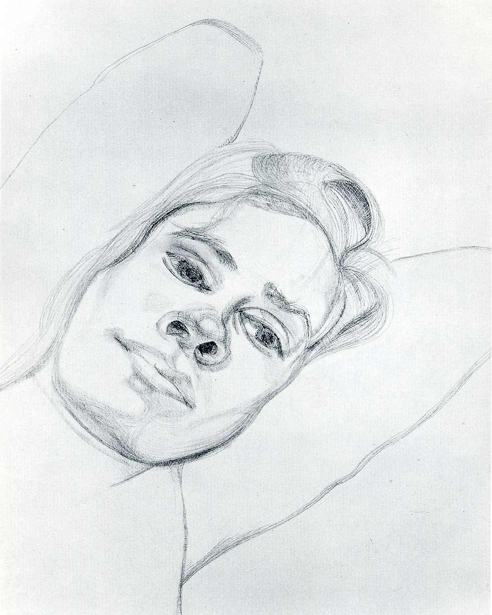 Lucien Freud. The head of a woman