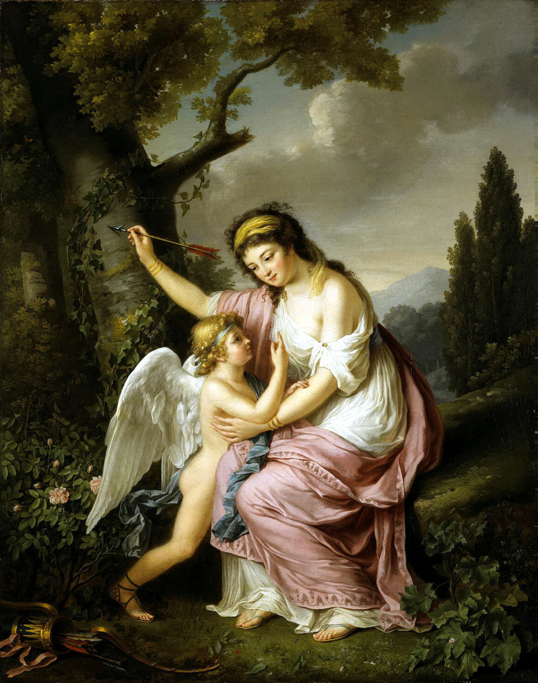 Mari-Victoire Lemoine. Woman and Cupid
