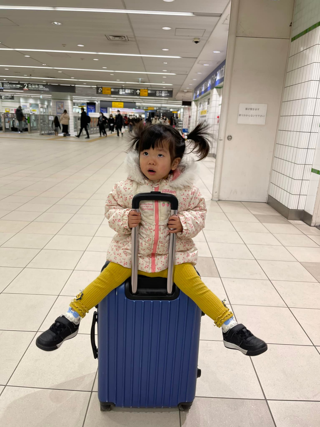 Jennifer Roberts Steiner. Picture Of My Daughter Playing On The Suitcase At The Airport