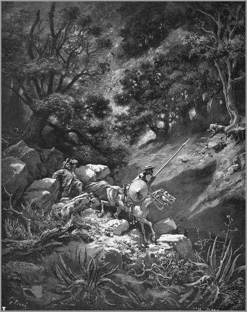 Paul Gustave Dore. Illustration for M.Servantes' novel Don Quixote