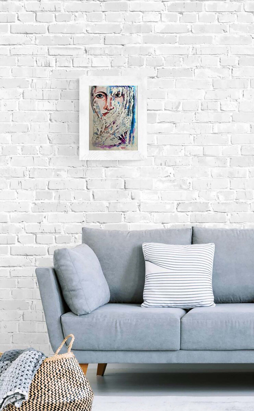 TRAXI ART ART Diana Dimova-TRAXI. Wall Art Framed print Watercolor painting Frozen Woman Gift for Office Framed Print