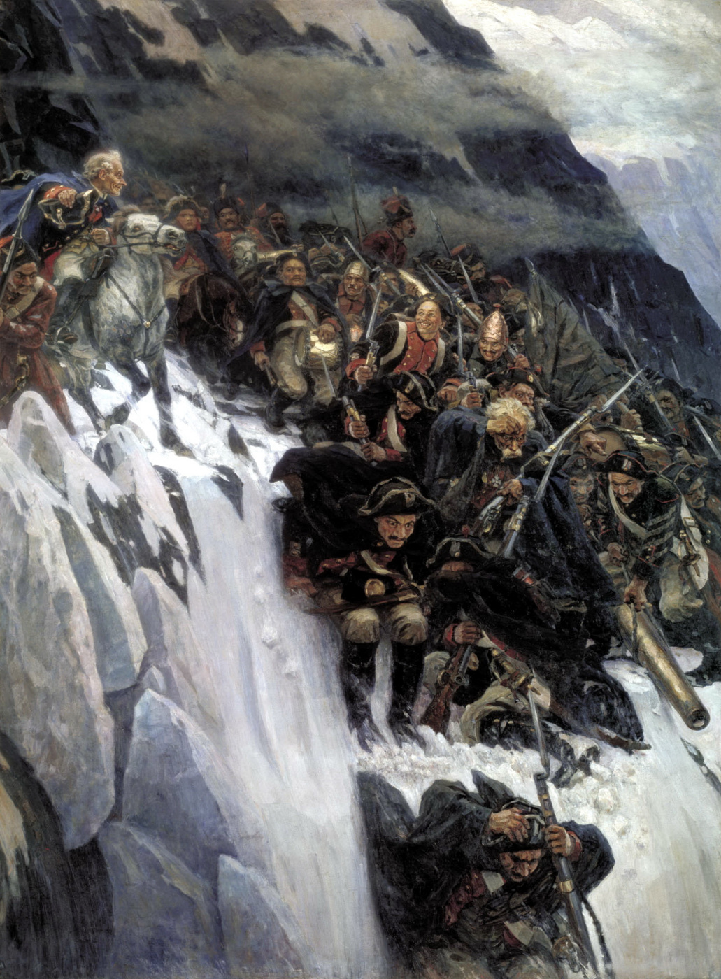 Vasily Surikov. Suvorov crossing the Alps in 1799