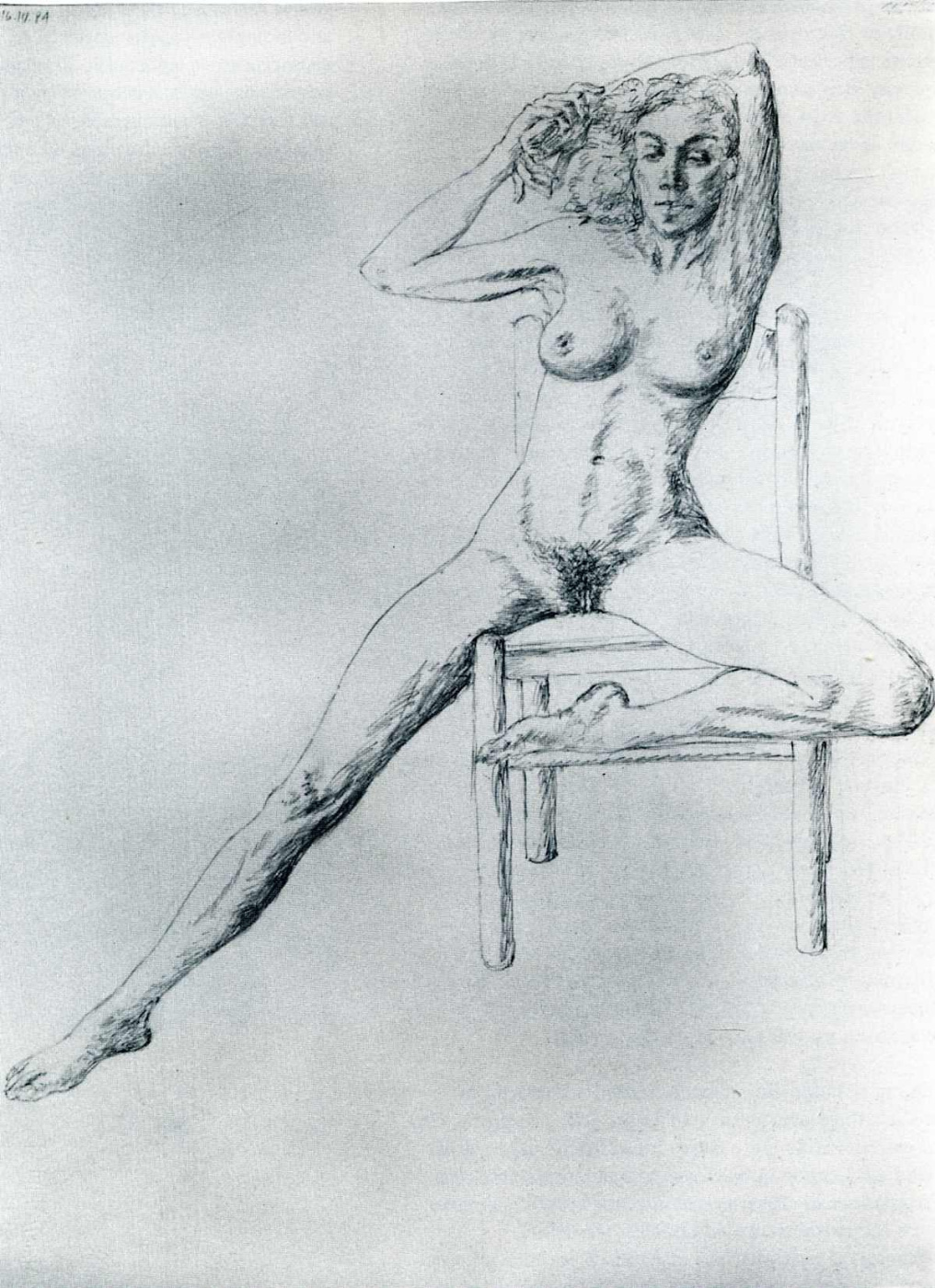 Avigdor Arica. Nude on a chair