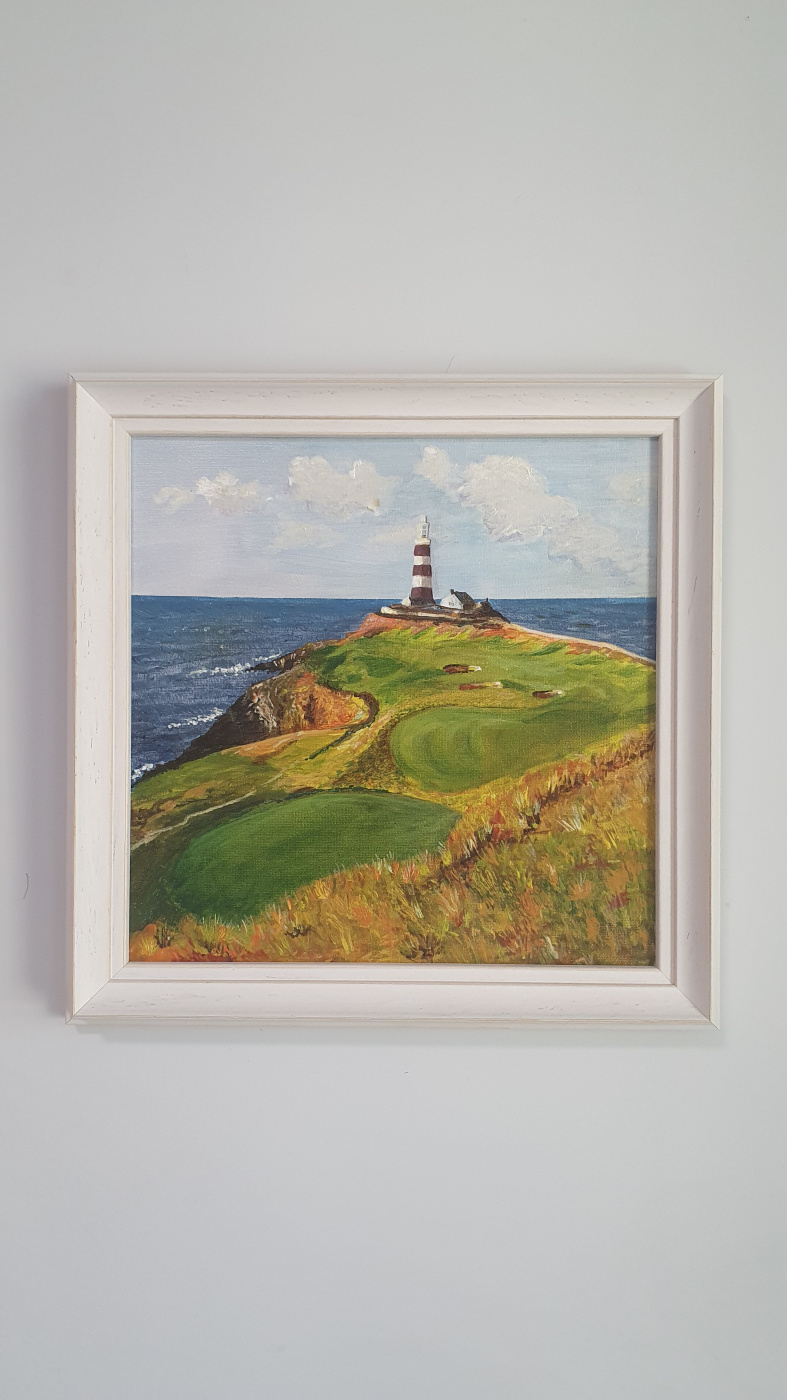 The lighthouse is like a flag, 2021, 30×30 cm by Natalia Cherkasova ...