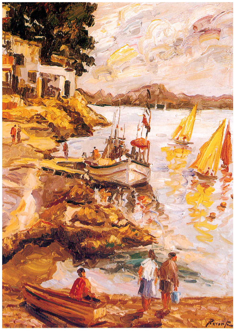 Antonio Reverte. Yellow sailboats