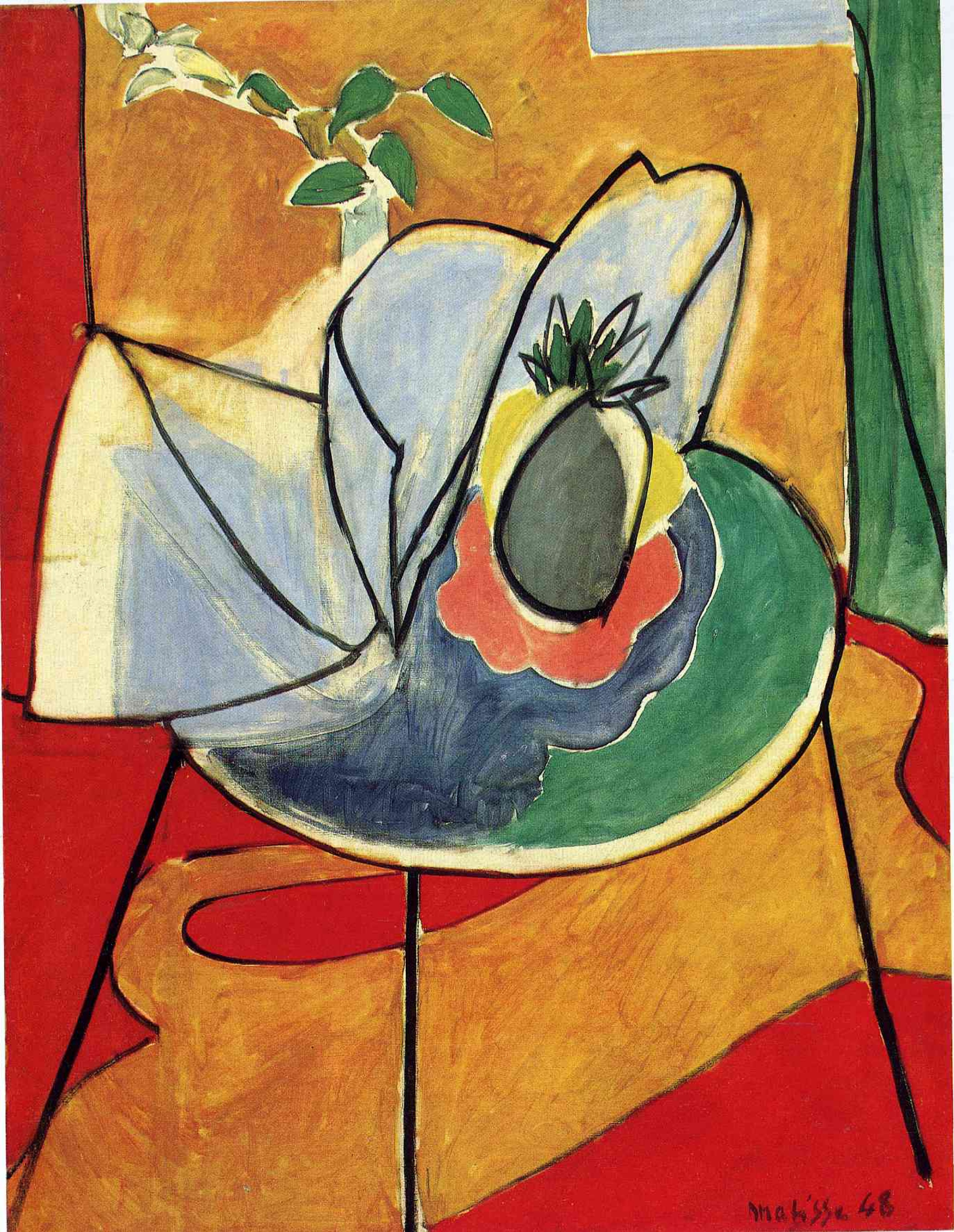 Henri Matisse A pineapple, 1948, 89×116 厘米：作品描述| Arthive