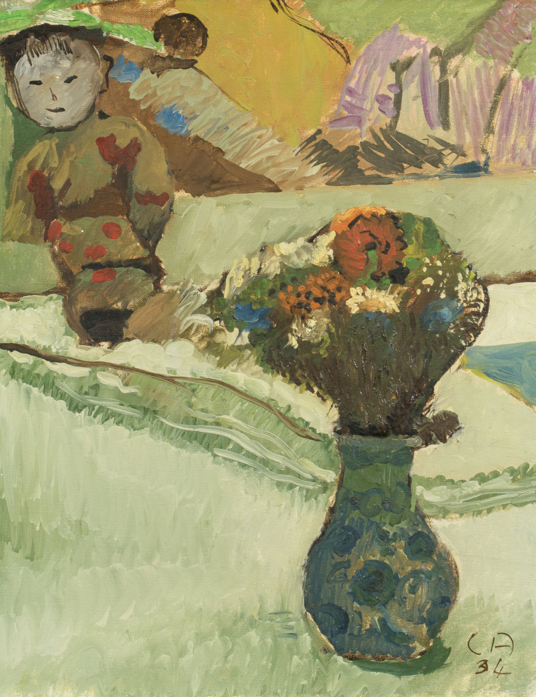 Cuno Amiet. Still life with Japanese doll
