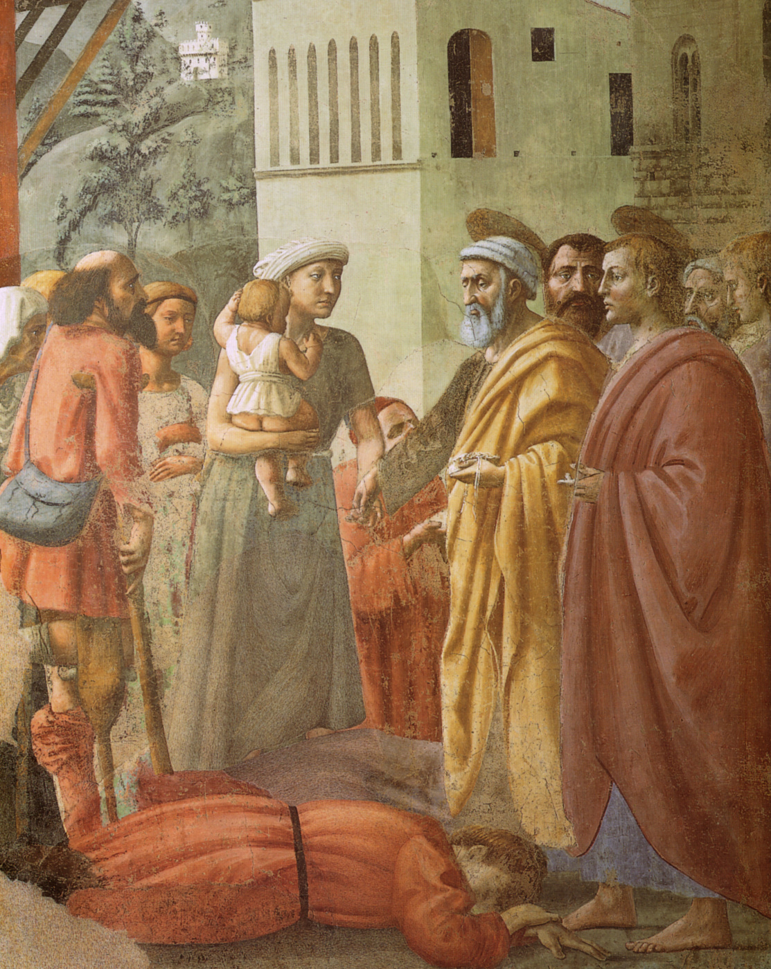 Brancacci Chapel. Distribution Of Alms And Death Of Ananias. Fragment ...