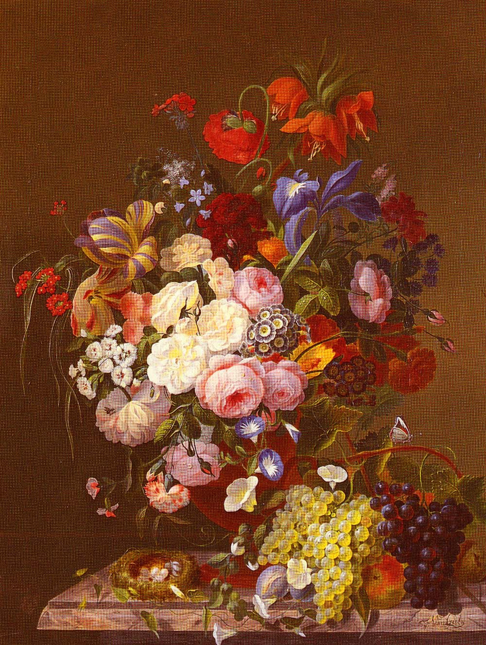 Johannes Hendrik Knop. Still life with roses