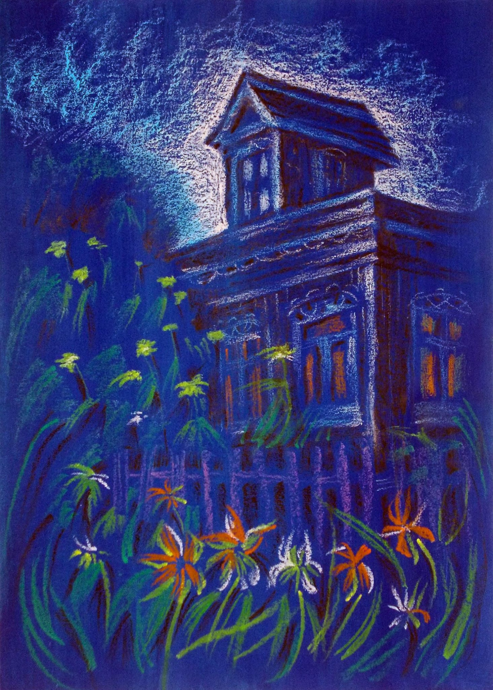 Svetlana Ivanovna Kataeva. "KRUZHOVE HOUSES OF RUSSIA", tonal paper, pastel